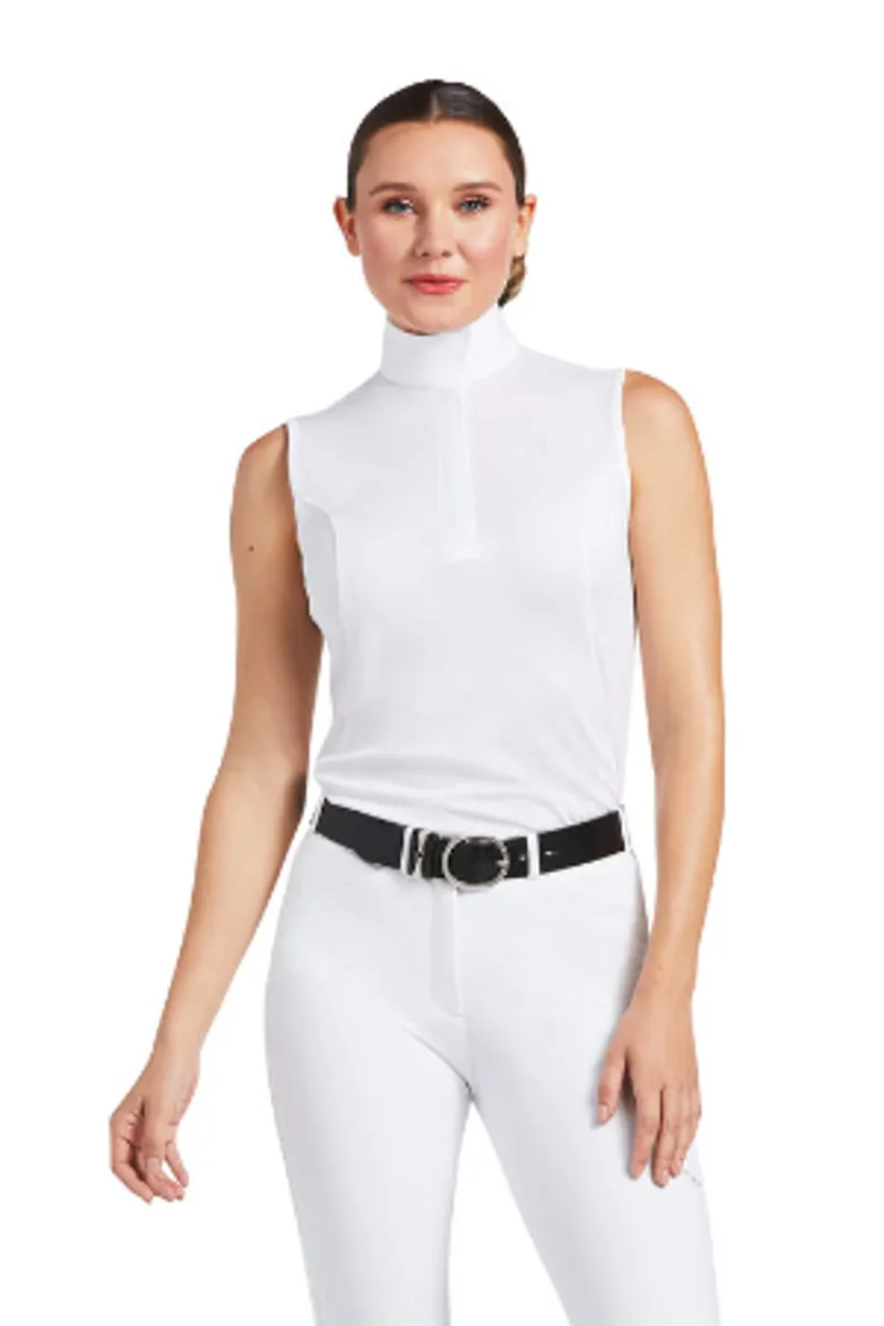 Ariat Aptos Sleeveless Show Shirt White